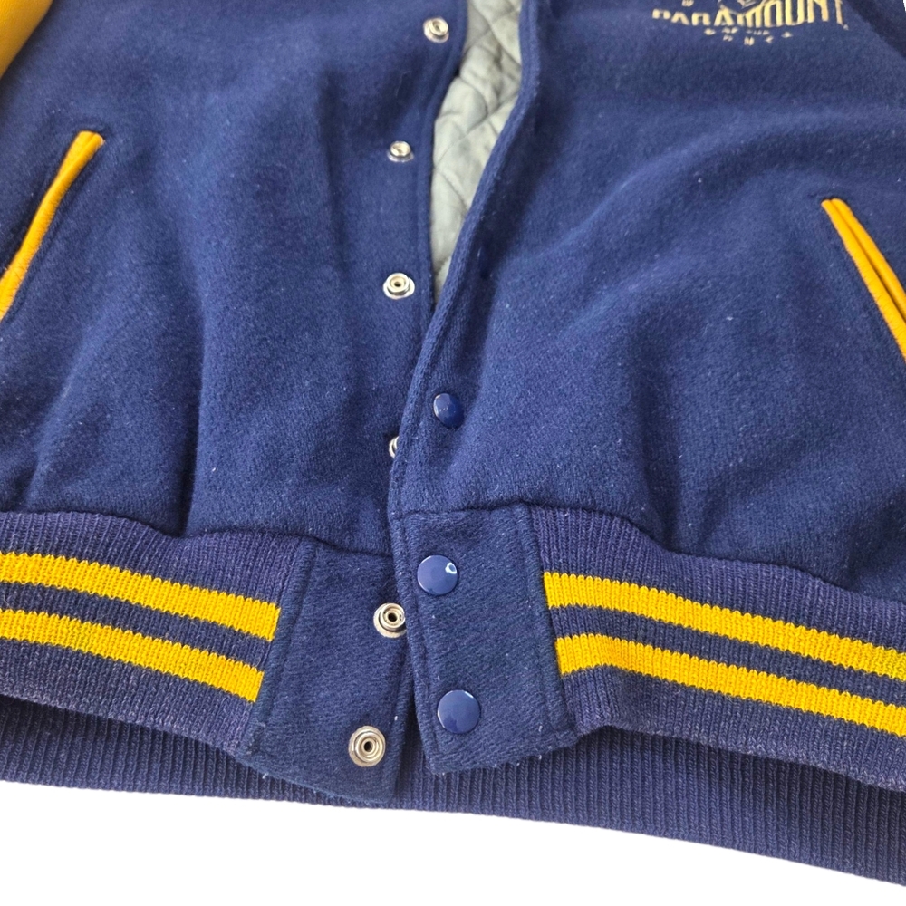 Vintage 70s Golden Bear Varsity Jacket Leather Mens Large Paramount Employee - Picture 5 of 16